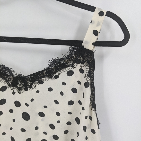 NWT BAR III Polka Dot Lace Trim Tank - Picture 2 of 7